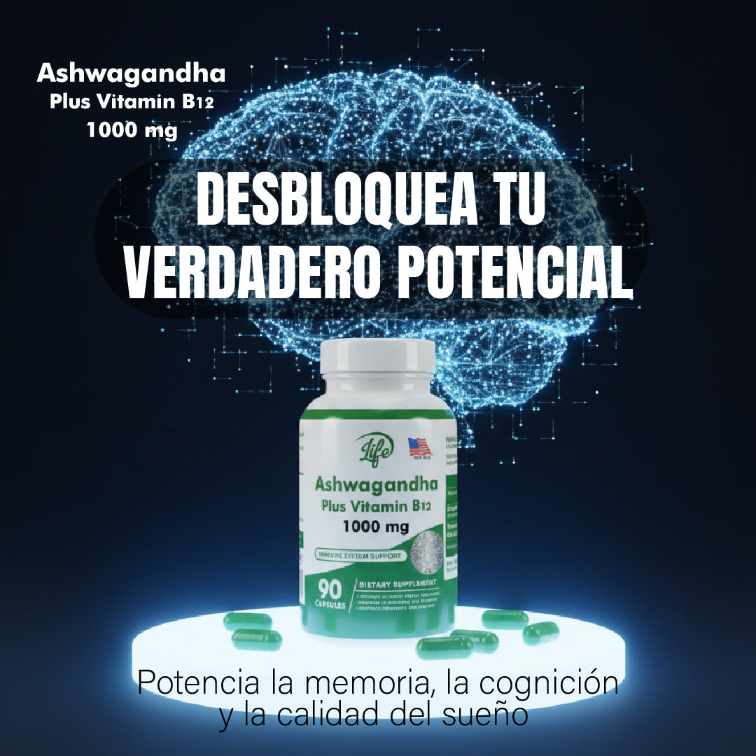 ASHAWAGANDA + B12 X 90 CAPSULAS