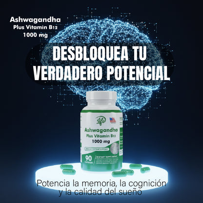ASHAWAGANDA + B12 X 90 CAPSULAS