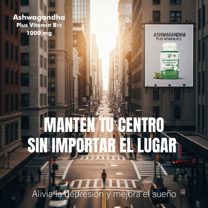 ASHAWAGANDA + B12 X 90 CAPSULAS