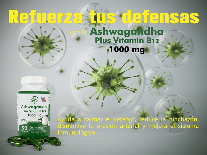 ASHAWAGANDA + B12 X 90 CAPSULAS